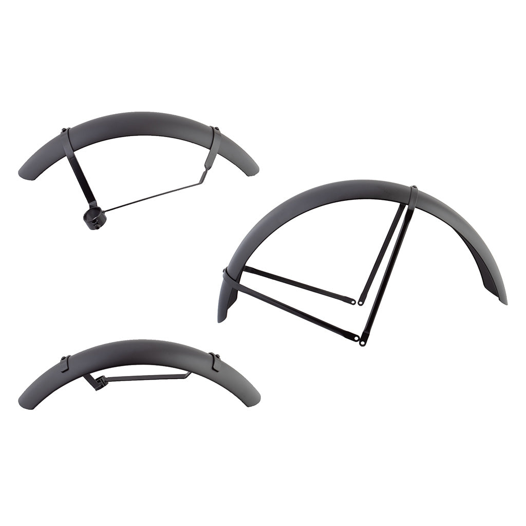 Extra Wide 26" Fender Set (Front & Rear) For Fat Bikes & Recumbent Trikes - Black